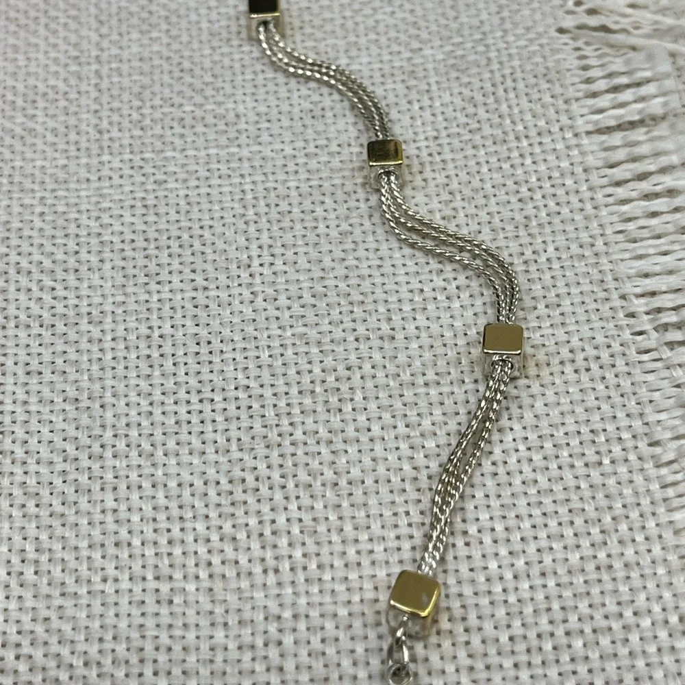 Vintage Napier Triple-Strand Gold & Silver Tone Bracelet – 7.5" - Picture 13 of 16